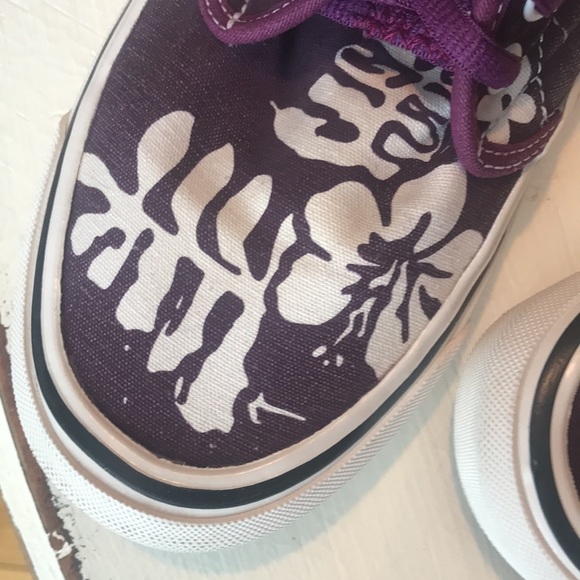 Vans plum/floral canvas high tops- 50th anniversary design - Picture 7 of 8